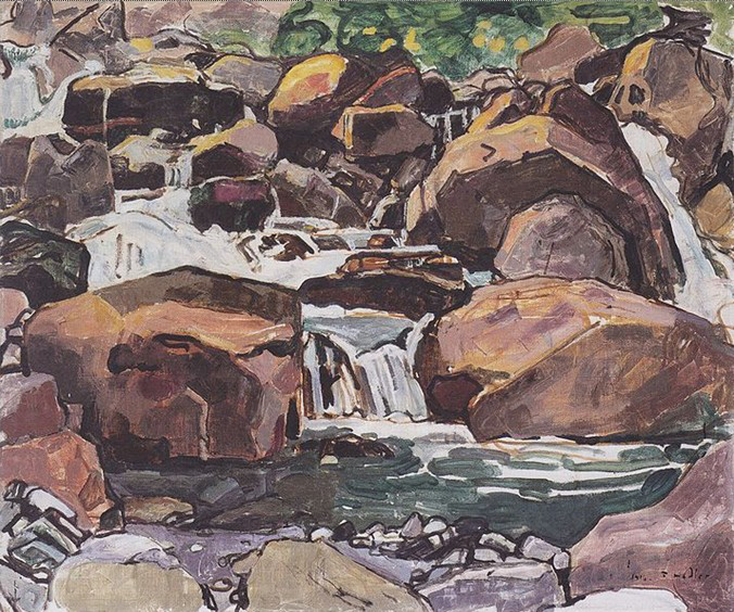 Ferdinand Hodler Bergbach bei Champery